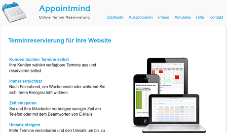 Bildschirmfoto Appointmind